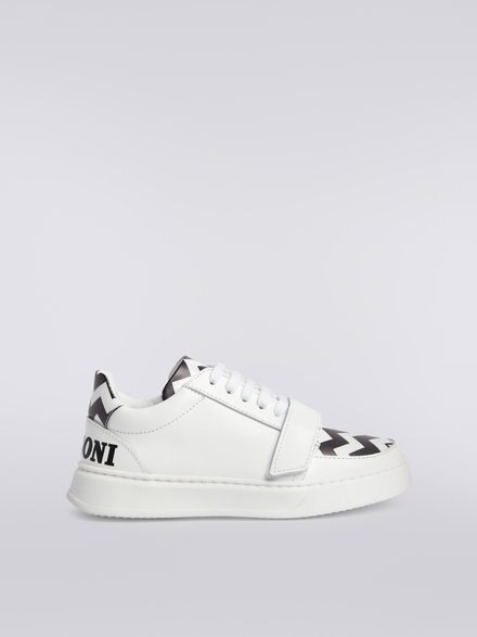 Trainers with zigzag pattern, Black & White - KS23WY02BV00E3SM92N