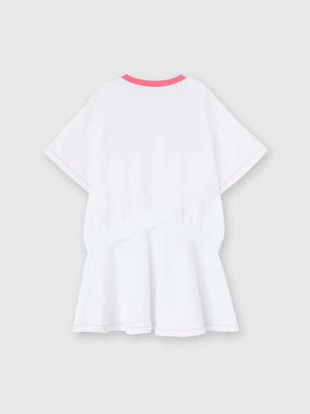 Abito con stampa zig zag e gonna svasata, Multicolore  - KS25SG00BV00HMSM9RW