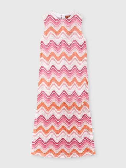 Woven dress in knitted fabric, Multicoloured  - KS25SG08BV00HMSM9RV