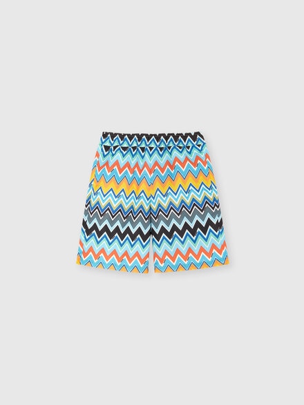 Swim shorts in printed nylon, Multicoloured  - KS25SP04BV00HNS72MC