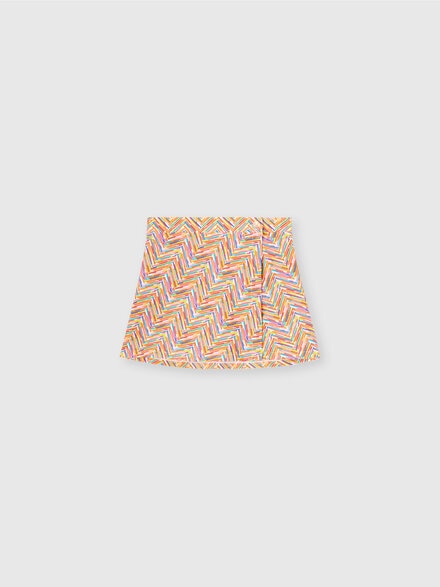 Zigzag print sarong cover-up, Multicoloured  - KS25SQ00BV00HMSM923