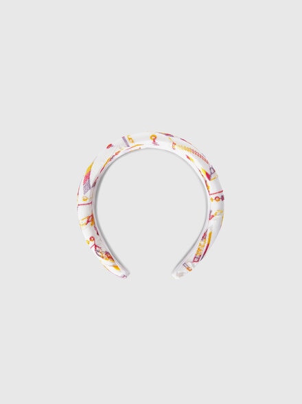 Diadema para el cabello con bordado zig zag, Blanco Multicolor   - KS25SS00BV00HMS019C