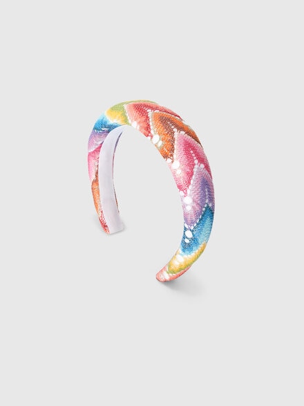 Cerchietto per capelli in maglia chevron, Multicolore  - KS25SS02BV00HMSM9RV
