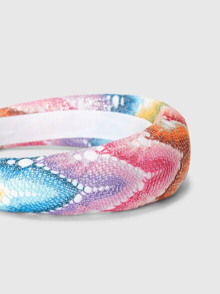 Knit headband with chevron pattern, Multicoloured  - KS25SS02BV00HMSM9RV