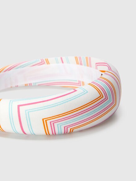Diadema con estampado zig zag, Blanco Multicolor   - KS25SS03BV00HMS019C
