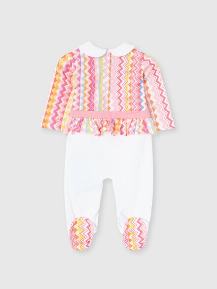 Newborn onesie and bonnet set with zig-zag print and logo, Multicoloured  - KS25SU00BV00HMSM9RW
