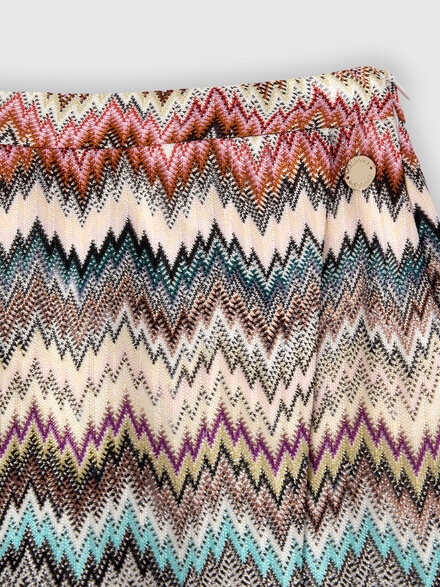 Gonna a portafoglio in viscosa zig zag, Multicolore  - KS25WH00BV00IFSM923