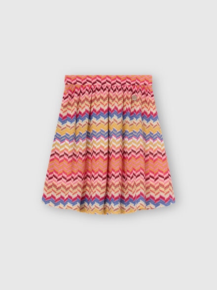 Skirt in cotton-lamé blend, Multicoloured  - KS25WH01BV00IXSM923