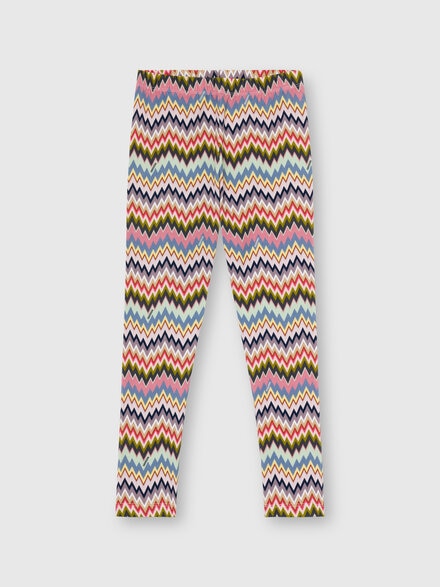 Stretch cotton leggings, Multicoloured  - KS25WI04BV00IFS30FS
