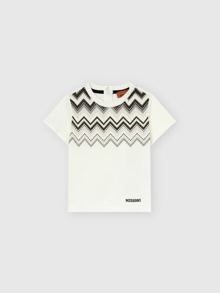 T-shirt in pure cotton, White  - KS25WL01BV00IGS019G