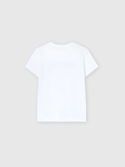 T-shirt in 100% cotone, Bianco  - KS25WL02BV00IFS019E