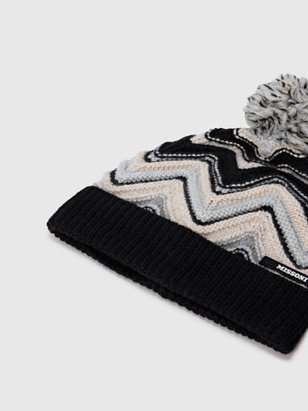 Hat in pure wool, Multicoloured  - KS25WS01BV00IGS91R8