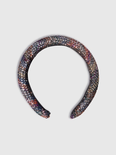 Headband in viscose-lamé blend, Multicoloured  - KS25WS07BV00IXSMSMW