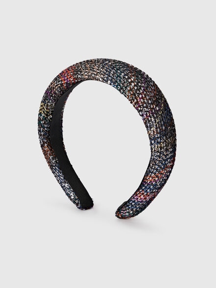 Diadema en mezcla de viscosa y lamé, Multicolor  - KS25WS07BV00IXSMSMW