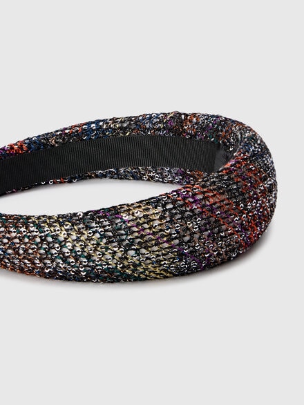 Diadema en mezcla de viscosa y lamé, Multicolor  - KS25WS07BV00IXSMSMW