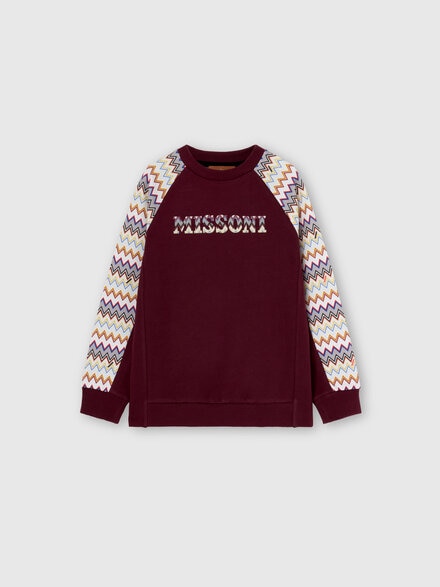 Crewneck sweatshirt in 100% cotton, Multicoloured  - KS25WW03BV00IGSM9UH