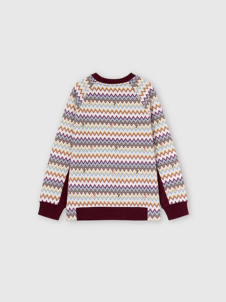 Crewneck sweatshirt in 100% cotton, Multicoloured  - KS25WW03BV00IGSM9UH