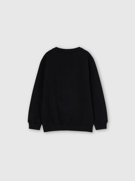 Cotton crewneck sweatshirt, Black - KS25WW04BV00IGS91PM