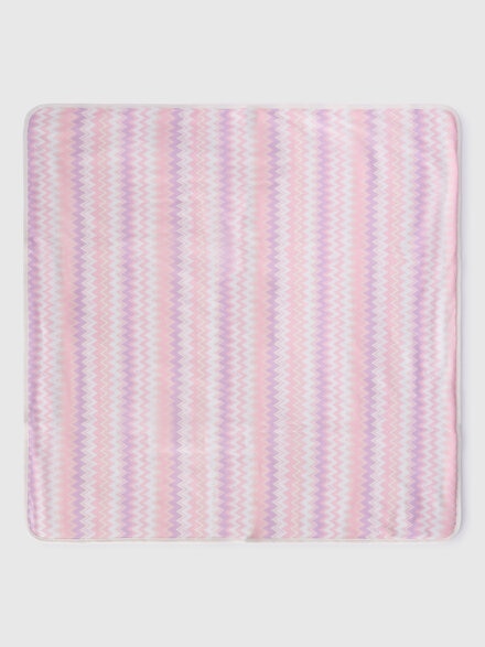 Blanket in pure cotton, White & Pink  - KS25WZ01BV00IFS019I