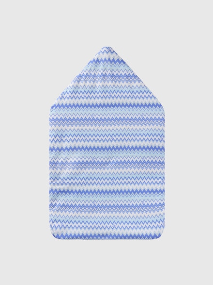 Blanket in 100% cotton, White & Blue - KS25WZ06BV00IGS72KG