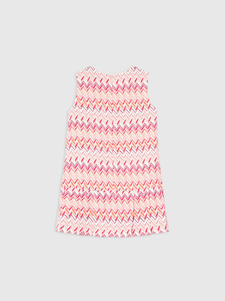 Short dress with flounce in pure viscose, White  - KS26SG03BV00JHS30GC