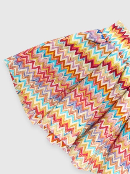 Minigonna in puro cotone zig zag, Multicolore  - KS26SH00BV00JHSM923