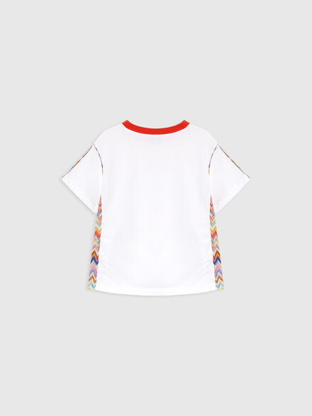 Pure cotton t-shirt, White & Multicoloured - KS26SL00BV00JHS019C