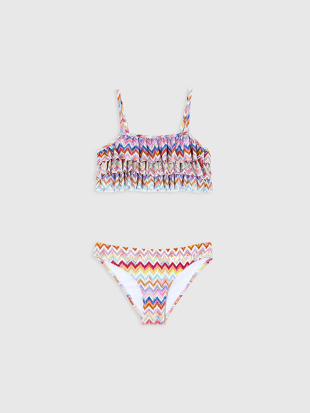 Bandeau bikini with zig zag print, Multicoloured  - KS26SP01BV00JHSM923