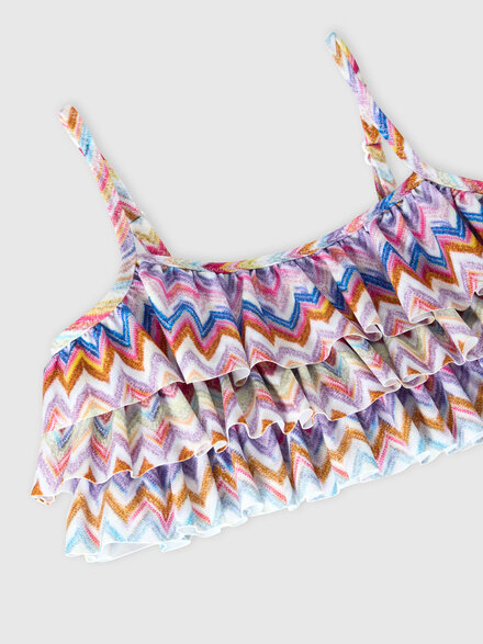 Bandeau bikini with zig zag print, Multicoloured  - KS26SP01BV00JHSM923