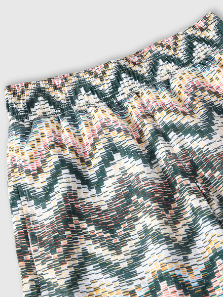 Mid-length swim shorts with abstract zig zag print, Multicoloured  - KS26SP03BV00JISM927