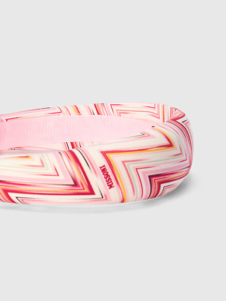 Pure cotton headband with zig zag print, White  - KS26SS00BV00JHS30GC