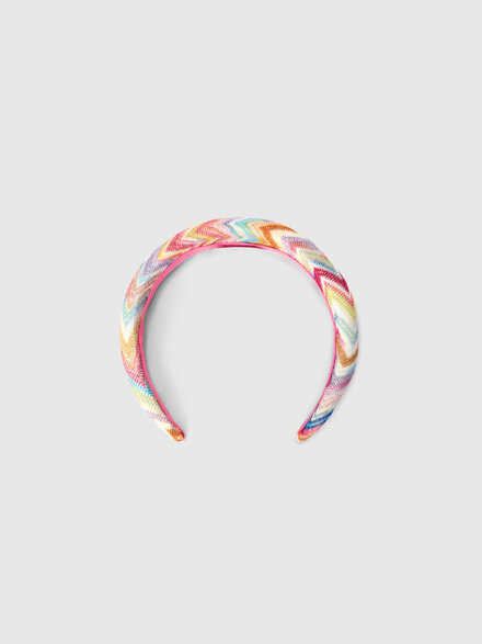 Viscose-blend headband with zig zag motif, Multicoloured  - KS26SS01BV00JHSM923