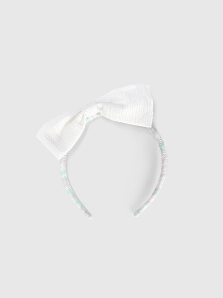 Pure cotton headband with bow, Multicoloured  - KS26SS02BV00JHS01H2