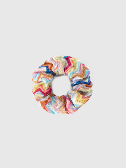 Viscose scrunchies with zig zag motif, Multicoloured  - KS26SS04BV00JHSM923