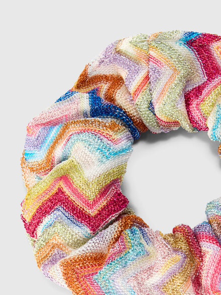 Viscose scrunchies with zig zag motif, Multicoloured  - KS26SS04BV00JHSM923