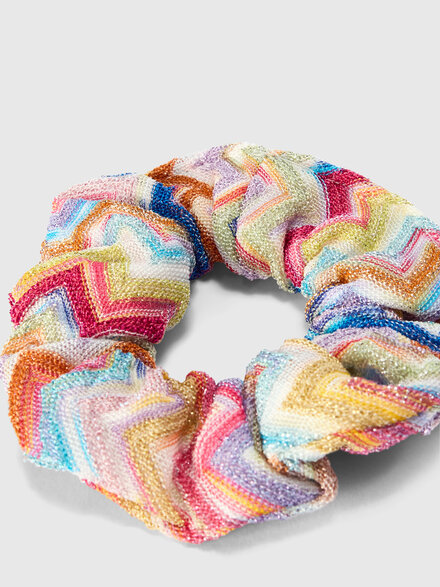 Viscose scrunchies with zig zag motif, Multicoloured  - KS26SS04BV00JHSM923