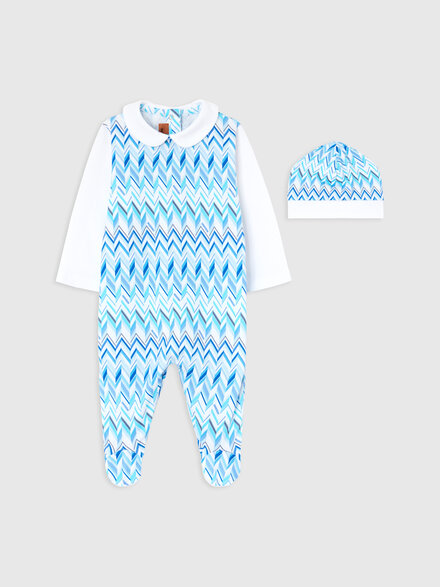 3-piece set with zig zag print, White  - KS26SU01BV00JIS72R3