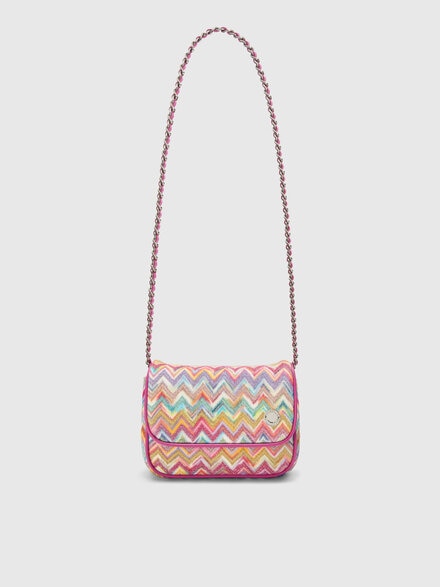 Shoulder bag with zig zag motif, Multicoloured  - KS26SX00BV00JHSM923