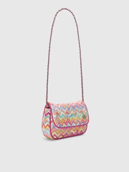 Shoulder bag with zig zag motif, Multicoloured  - KS26SX00BV00JHSM923
