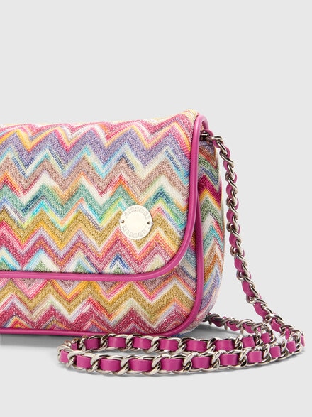 Shoulder bag with zig zag motif, Multicoloured  - KS26SX00BV00JHSM923