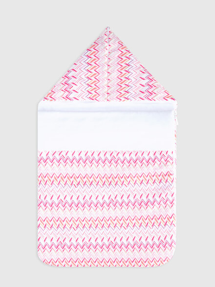 Nid d&rsquo;ange en pur coton, Blanc & Fuchsia - KS26SZ02BV00JIS30CM