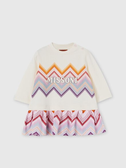 Cotton jersey dress, White  - KS26WG01BV00JRS01NN