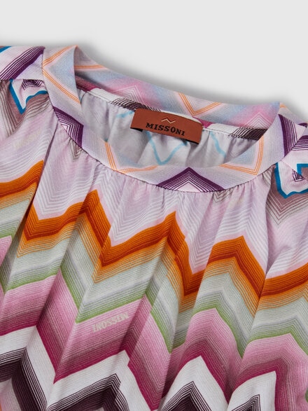 Stretch cotton jersey dress, Multicoloured  - KS26WG02BV00JRSM923