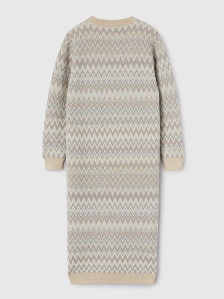 Wool dress, Beige& Silver - KS26WG03BV00JRSMSR2