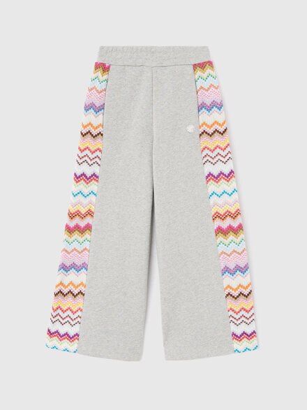 Cotton-blend joggers, Grey& Silver - KS26WI01BV00JRS91TU