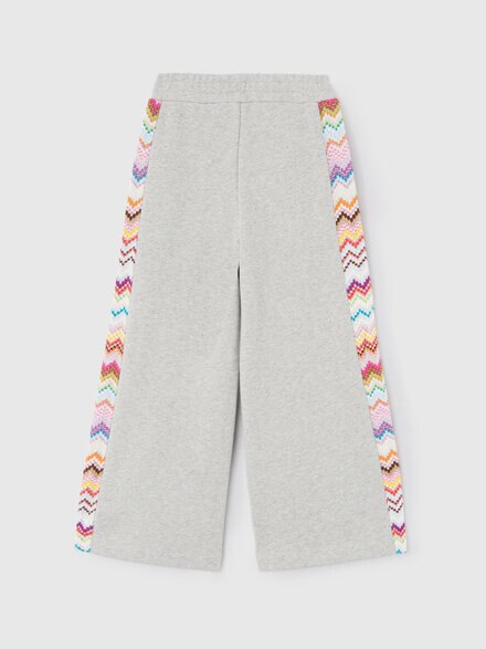 Cotton-blend joggers, Grey& Silver - KS26WI01BV00JRS91TU