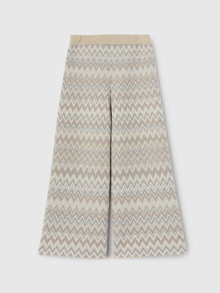 Wool trousers, Beige& Silver - KS26WI05BV00JRSMSR2