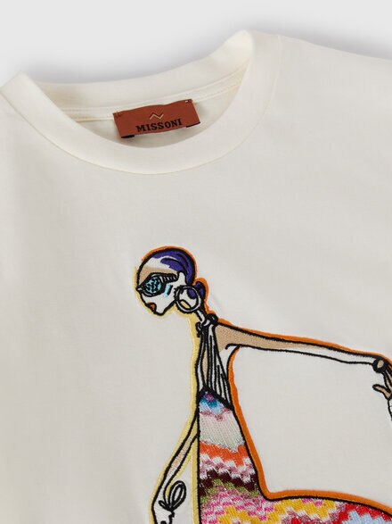 Short-sleeve cotton crewneck T-shirt, White  - KS26WL02BV00JRS01NN