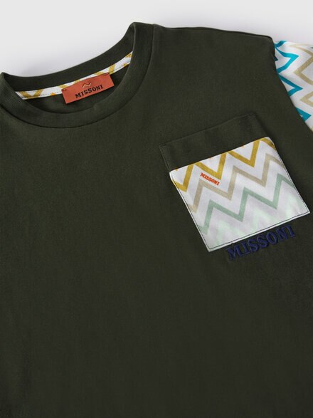 100% cotton crewneck T-shirt, Green - KS26WL04BV00JSS6176