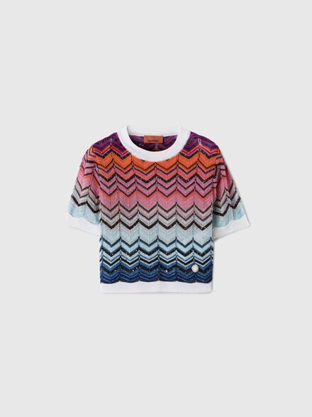 Viscose crewneck sweater, Multicoloured  - KS26WN01BV00JRSM923